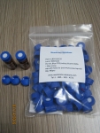 Nắp vặn màu xanh Blue PTFE/Red silicone septa – có rãnh LBSV222CSS Membrane Solution